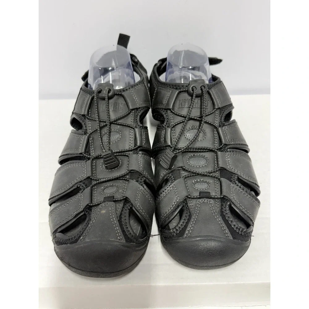 Khombu Closed Toe Quick-Lace Fisherman Sandals Men's Size‎ 12 Black Casual Wear